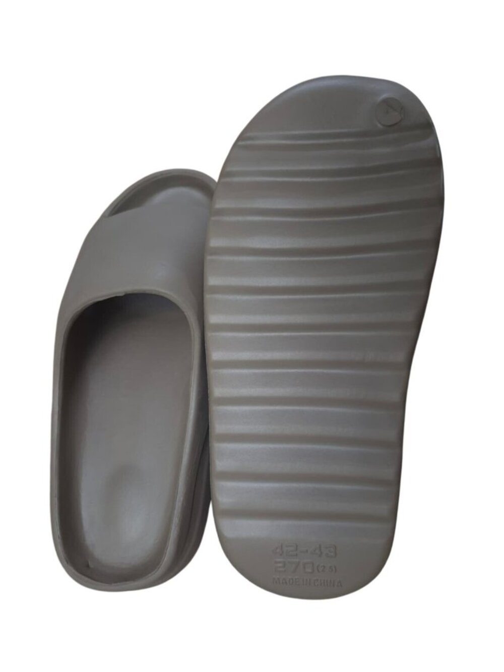 Foam Slides Gray Unisex Open Toe Slip On Sandals Lightweight Comfort Shoes. - Picture 7 of 7